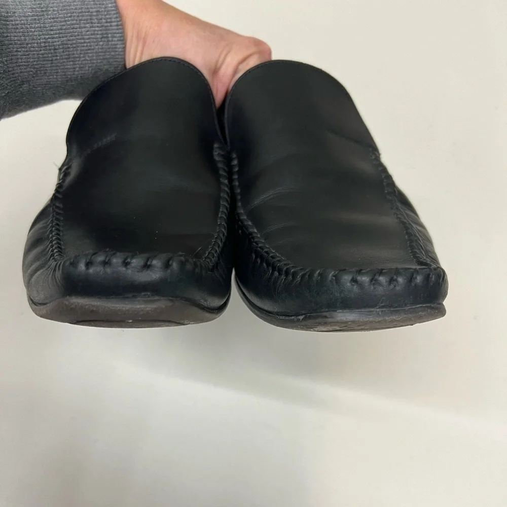 Ted Baker Black‎ Leather Simeen Driving Mocs Loafers Size 11.5
